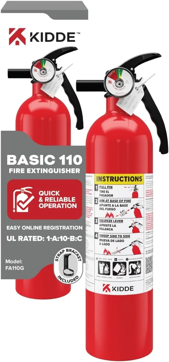 2-A:10-B:C Multi-Purpose Fire Extinguisher with Metal Valve