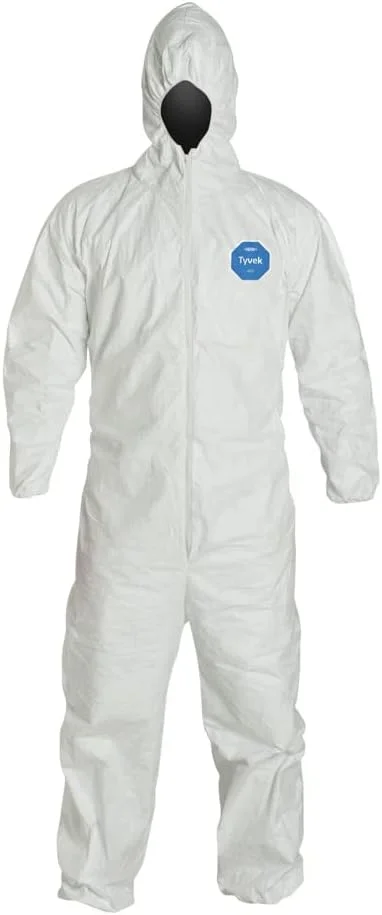 Hooded Coverall with Elastic Wrists and Ankles